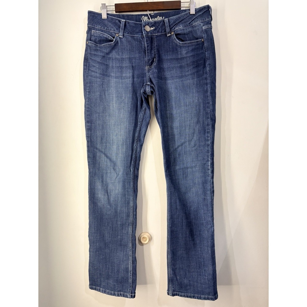 Wrangler Straight Leg Jeans Women's 11x34 Medium Wash Stretch Denim Mid Rise